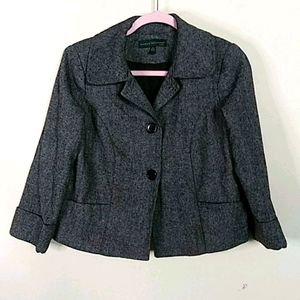 Harve Bernard grey cropped blazer.